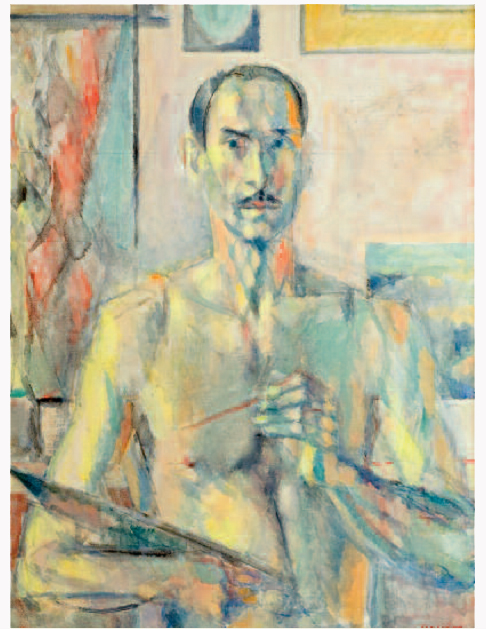 Galière, autoportrait torse nu