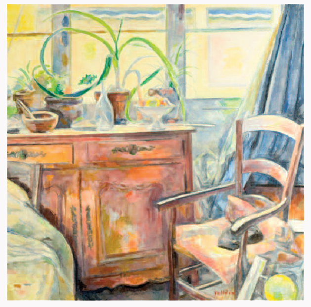 Nature morte à la plante verte par Victorin Galière 