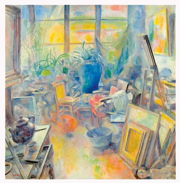 nature morte à l'atelier par Victorin Galière